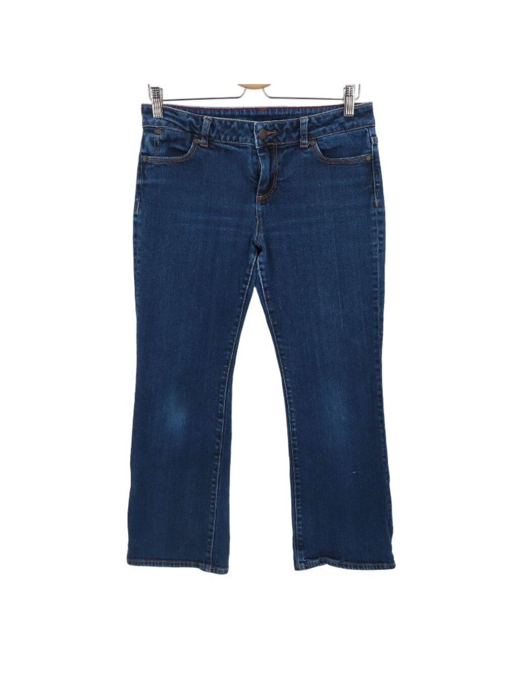 Talbots Women 10P Petite 10 Signature Boot Blue Denim Jeans Bootcut Cotton Blend